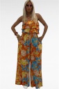 jumpsuit con fantasia floreale tropical